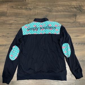 Simply Southern, navy blue half-zip pullover. Large.